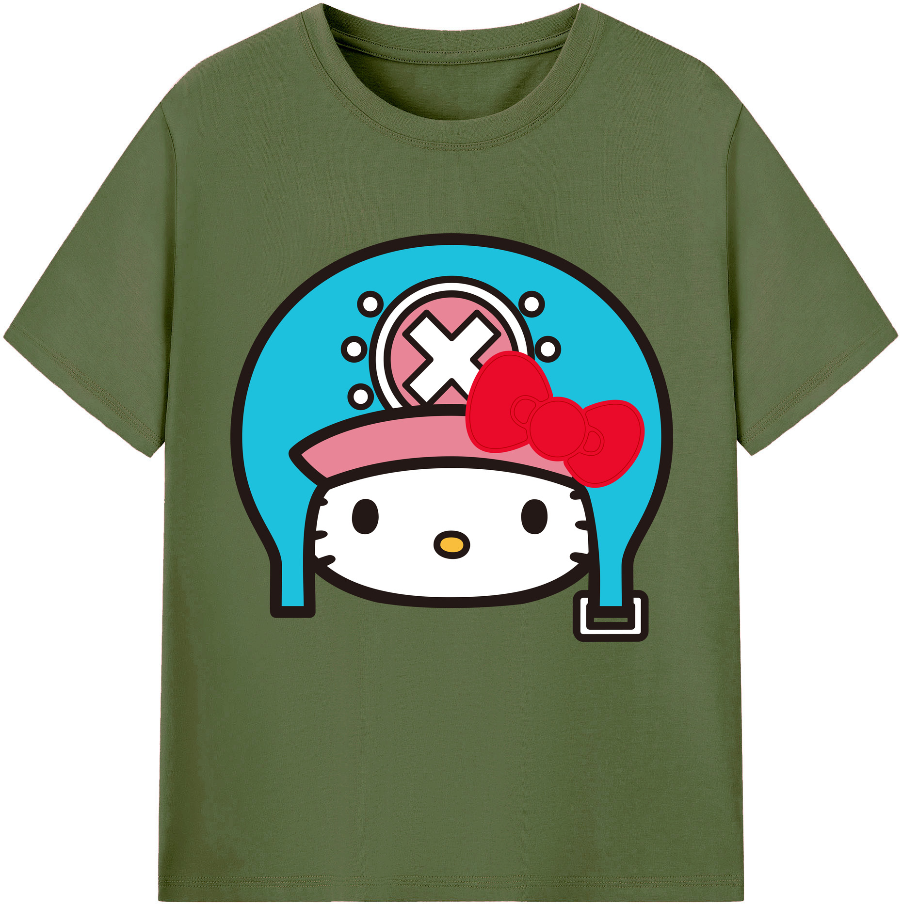 （画像用） Hello Kitty ハローキティ 綿100％半袖Tシャツ（フロントプリント）